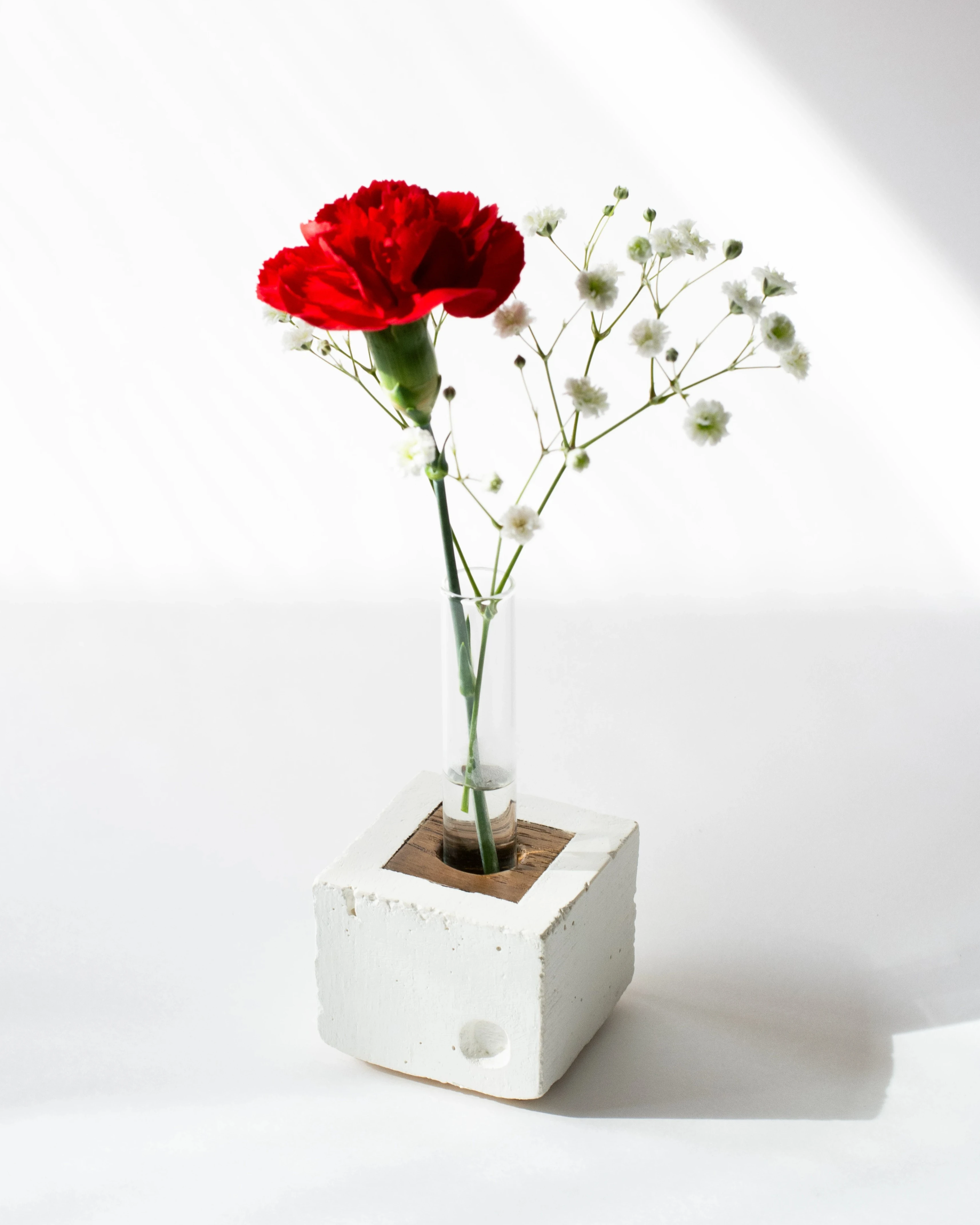 コンクリート製のモダンな花器　type-b-14