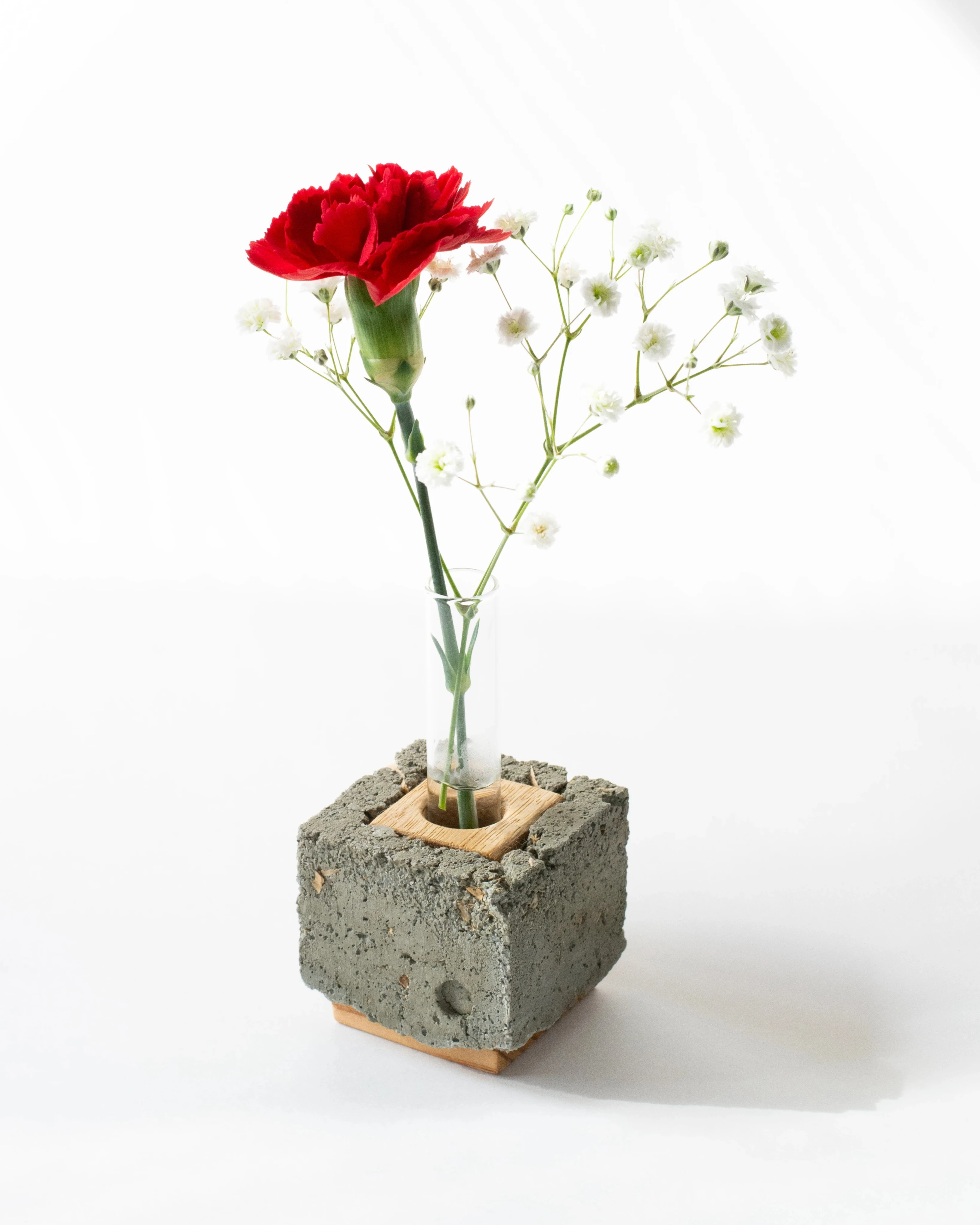 コンクリート製のモダンな花器　type-b-05
