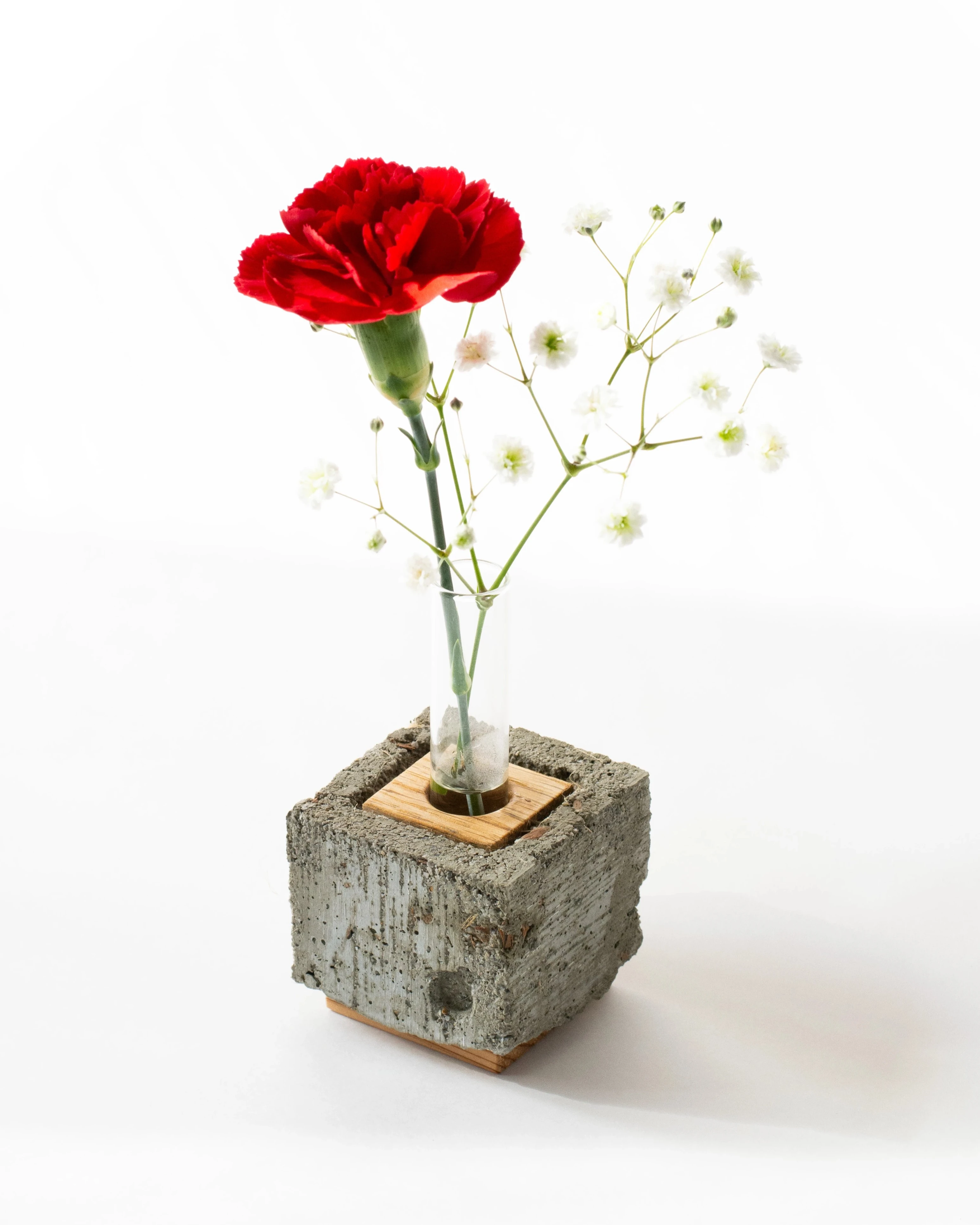 コンクリート製のモダンな花器　type-b-10